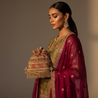 Embroidered Pearl Clutch Bag By Fluorite