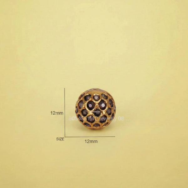 Gold Stone Honeycomb Bead