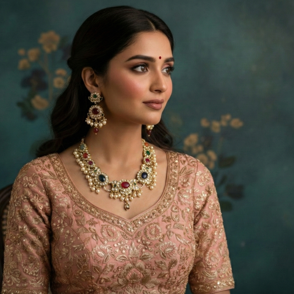 Multi-Stone Pearl Jewellery Set By Fluorite