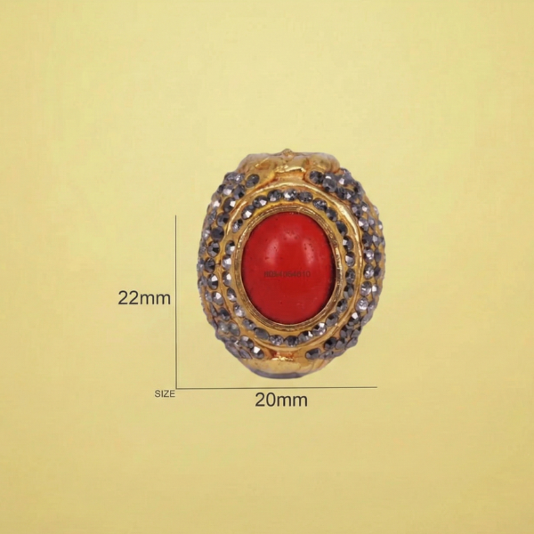 Red Coral Stone Bead