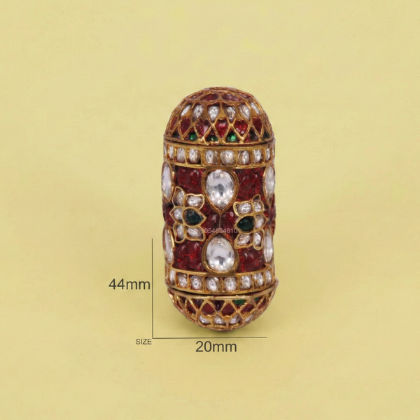 Red Gold Gemstone Bead