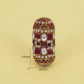 Red Gold Gemstone Bead