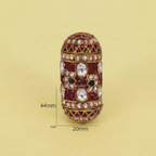 Red Gold Gemstone Bead