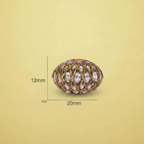 Oval Crystal Lattice Bead
