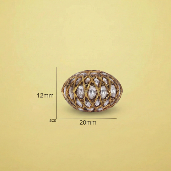 Oval Crystal Lattice Bead