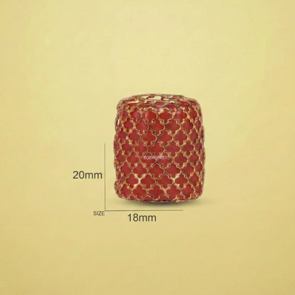 Red Filigree Spacer Bead