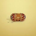 Traditional Gold & Coral Deity Bead