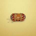 Traditional Gold & Coral Deity Bead