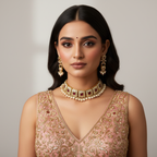 Ruby Pearl Choker Set By Fluorite