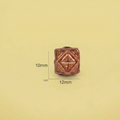 Geometric Copper Cube Bead