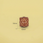 Geometric Copper Cube Bead