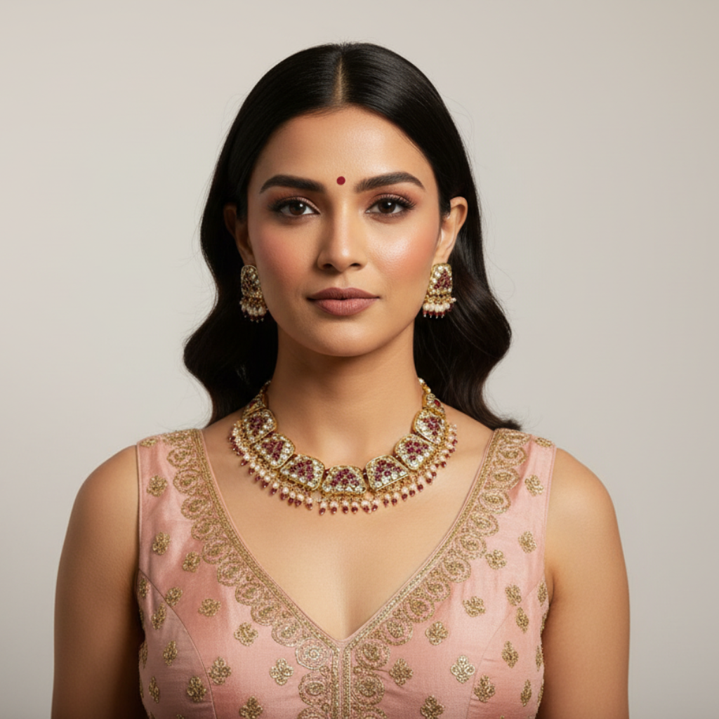 Ruby Pearl Jewelry Set By Fluorite