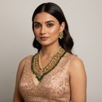 Emerald Pearl Bridal Set By Fluorite