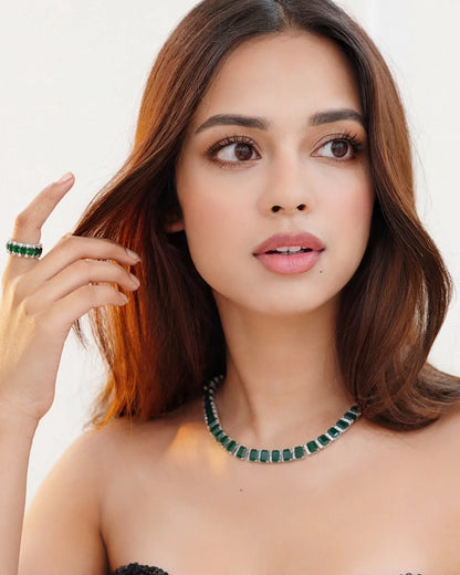 Mirano Emerald Necklace Set