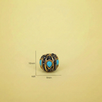 Turquoise Diamond Spacer Bead