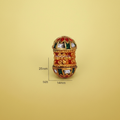 Ethnic Gold Plated Cylindrical Bead