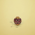 Gold Ruby Embellished Bead