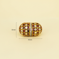 Gold Ruby Polki Bead