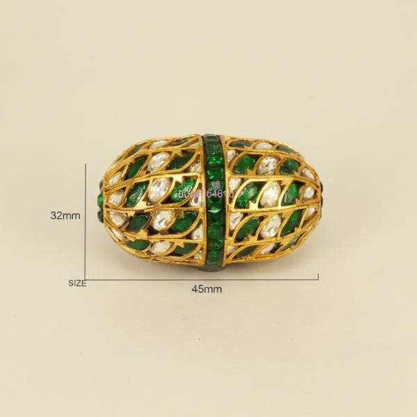 Emerald Tone Gold Oval