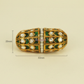 Gold Green Polki Barrel