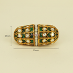 Gold Green Polki Barrel