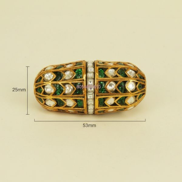 Gold Green Polki Barrel