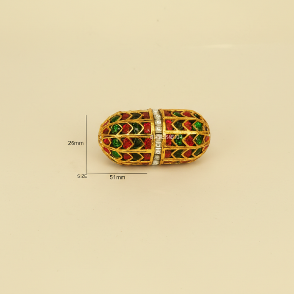Ornate Gold Enamel Oval
