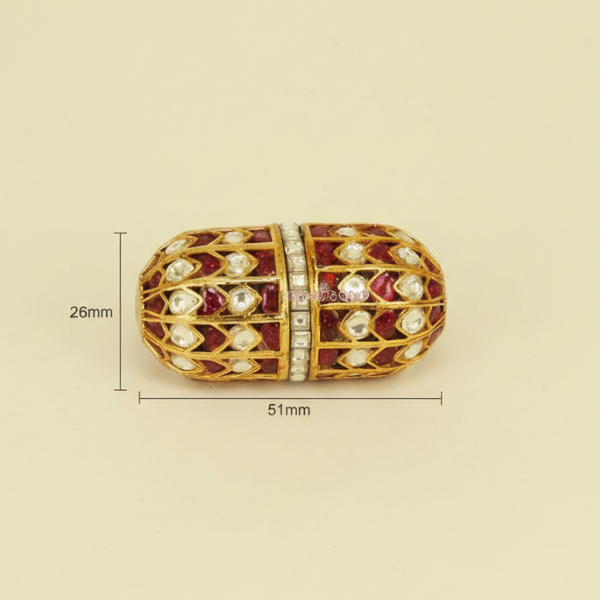 Ruby Polki Gold Oval