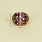 Ornate Multicolor Jeweled Oval