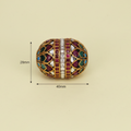 Rainbow Jeweled Ornate Oval