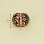 Rainbow Jeweled Ornate Oval
