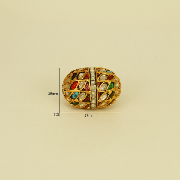 Multicolor Lattice Oval Bead