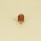 Red Clear Barrel Bead