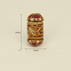 Carved Gold Ruby Barrel