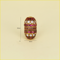 Ruby Clear Faceted Barrel