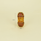 Carved Gold Ruby Bead