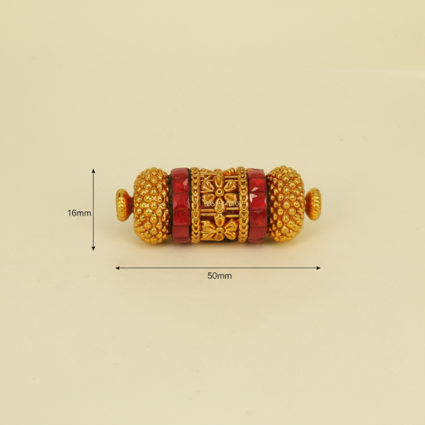 Gold Floral Red Barrel