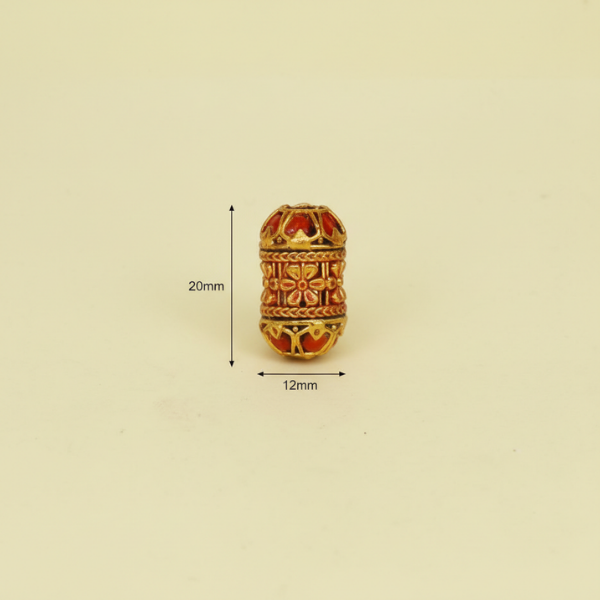 Floral Red Gold Barrel
