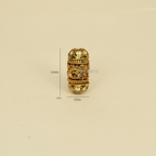Gold Green Carved Barrel