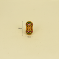 Multicolor Floral Barrel Bead