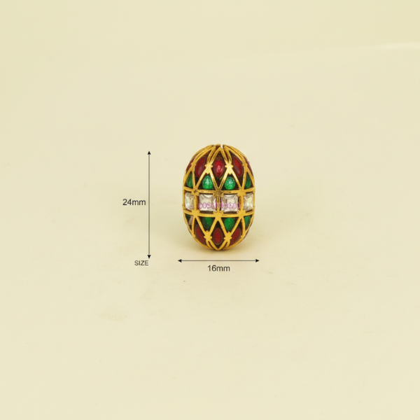 Gold Enamel Craft Bead