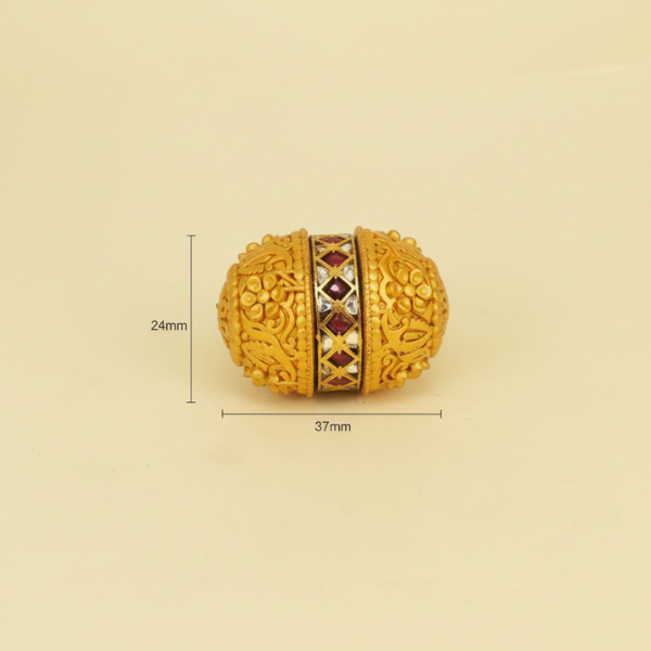 Ornate Gold Gemstone Barrel