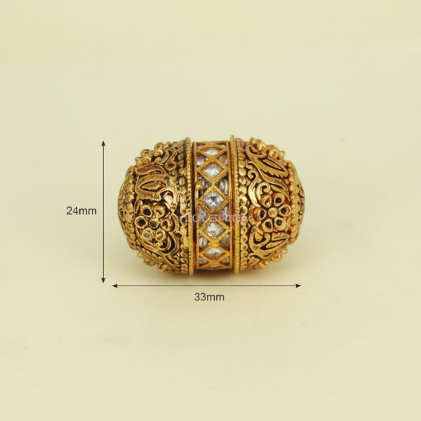Ornate Gold Jeweled Bead