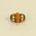Textured Gold Enamel Barrel