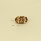 Ganesha Gold Barrel Bead