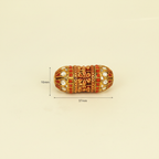 Floral Gold Coral Barrel