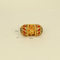 Ganesha Gold Coral Bead