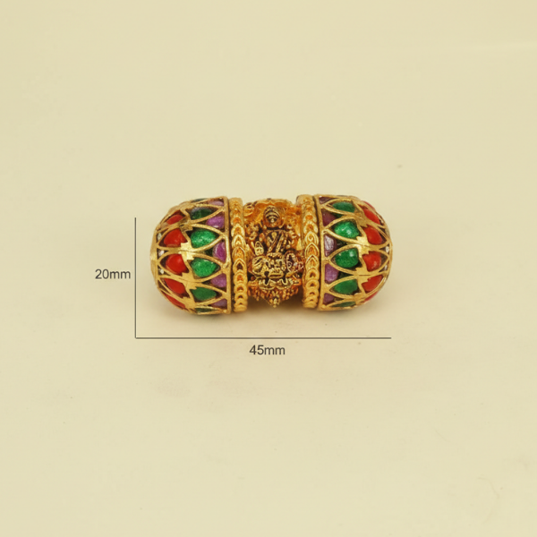 Lakshmi Gold Enamel Bead