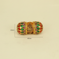 Lakshmi Gold Enamel Bead