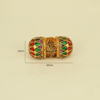 Lakshmi Gold Enamel Bead